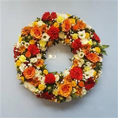 Open Mixed Wreath In Autumn Colours 