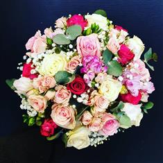 Mixed Posy Pad In Pink