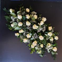 White Rose Coffin Spray