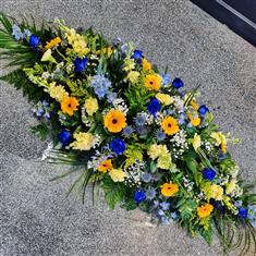 Blue And Yellow Coffin Spray 