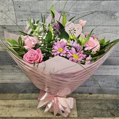 Pink Heart Glass Vase