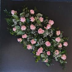 Pink Rose Coffin Spray 