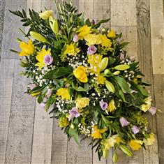 Yellow and Lilac Single Ended Spray 